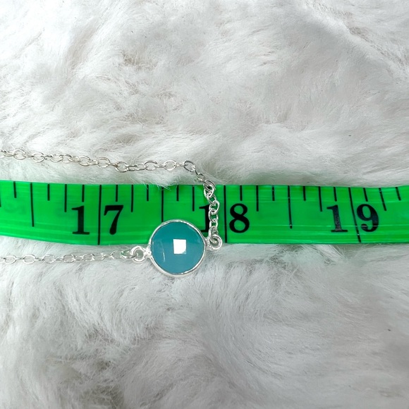 Natural Blue Chalcedony Crab 925 Pendant & Multi Stone Delicate Necklace 36” - Picture 10 of 13